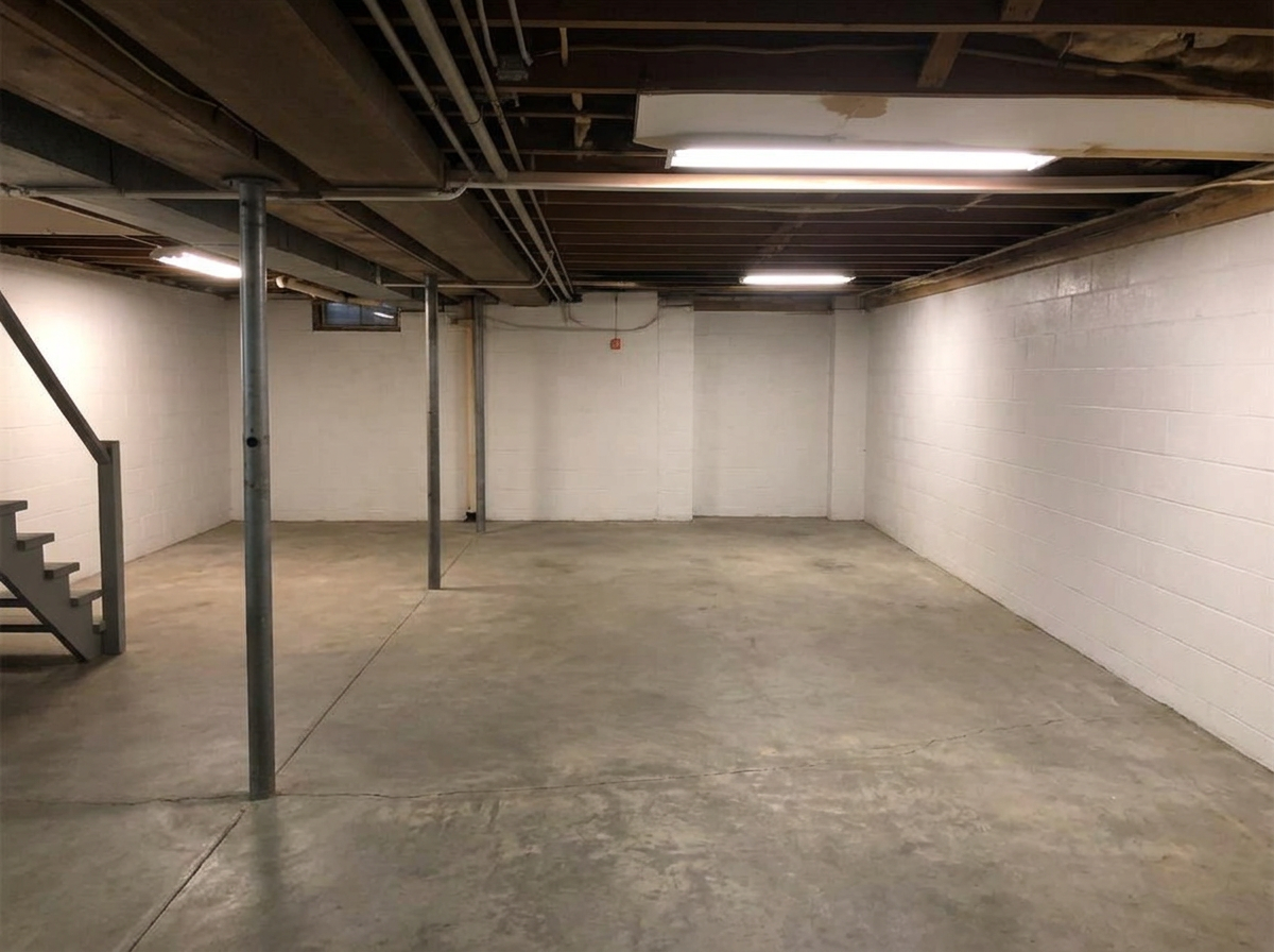 Basement & appliances after JDC Junk Removal cleared it out