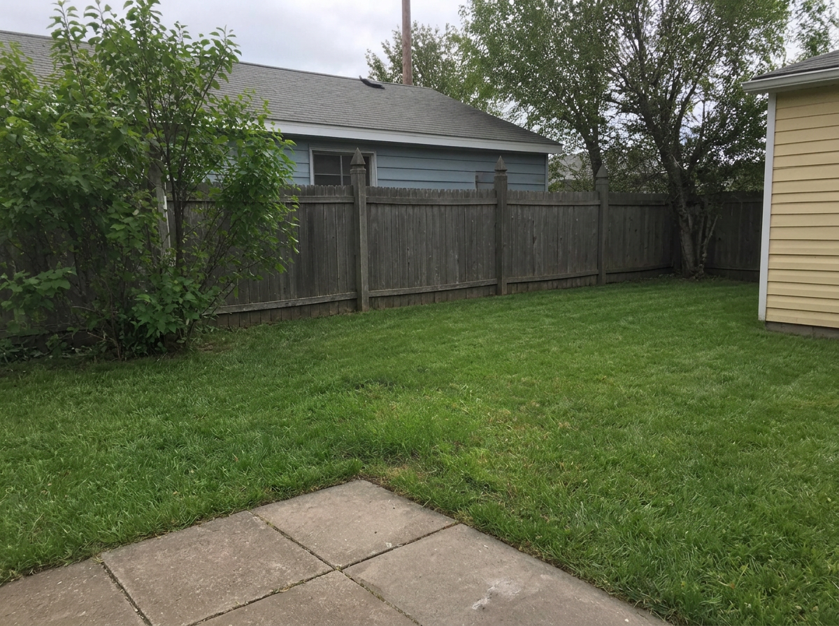 Backyard clearout after JDC Junk Removal cleared it out